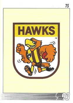 1993 Select AFL #75 Logo Back